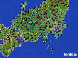 2022年06月24日の関東・甲信地方のアメダス(日照時間)