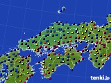 中国地方のアメダス実況(日照時間)(2022年06月24日)