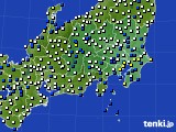 関東・甲信地方のアメダス実況(風向・風速)(2022年06月24日)