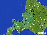道央のアメダス実況(風向・風速)(2022年06月24日)