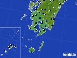 鹿児島県のアメダス実況(風向・風速)(2022年06月24日)