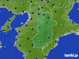 2022年06月25日の奈良県のアメダス(日照時間)