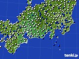 東海地方のアメダス実況(風向・風速)(2022年06月25日)