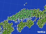 2022年06月26日の中国地方のアメダス(風向・風速)