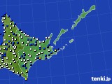 2022年06月26日の道東のアメダス(風向・風速)
