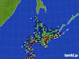 北海道地方のアメダス実況(日照時間)(2022年06月27日)