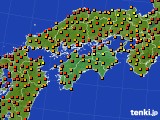 四国地方のアメダス実況(気温)(2022年06月27日)