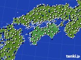 2022年06月28日の四国地方のアメダス(風向・風速)