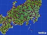2022年06月29日の関東・甲信地方のアメダス(日照時間)