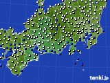 2022年06月29日の東海地方のアメダス(風向・風速)