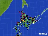 北海道地方のアメダス実況(日照時間)(2022年06月30日)