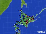 北海道地方のアメダス実況(日照時間)(2022年07月02日)