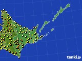 道東のアメダス実況(気温)(2022年07月04日)
