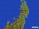 東北地方のアメダス実況(気温)(2022年07月08日)