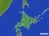 北海道地方のアメダス実況(降水量)(2022年07月09日)