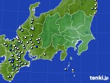 関東・甲信地方のアメダス実況(降水量)(2022年07月09日)