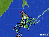 北海道地方のアメダス実況(日照時間)(2022年07月09日)