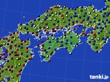 四国地方のアメダス実況(日照時間)(2022年07月09日)