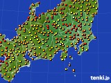 関東・甲信地方のアメダス実況(気温)(2022年07月09日)