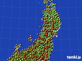 東北地方のアメダス実況(気温)(2022年07月10日)