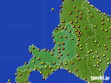 道央のアメダス実況(気温)(2022年07月10日)