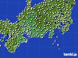 2022年07月10日の東海地方のアメダス(風向・風速)