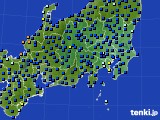 2022年07月12日の関東・甲信地方のアメダス(日照時間)