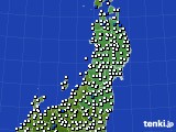 東北地方のアメダス実況(風向・風速)(2022年07月12日)