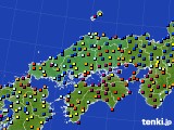 中国地方のアメダス実況(日照時間)(2022年07月13日)