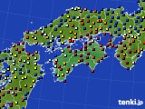四国地方のアメダス実況(日照時間)(2022年07月13日)
