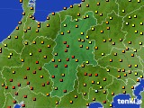 長野県のアメダス実況(気温)(2022年07月13日)