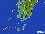 鹿児島県のアメダス実況(気温)(2022年07月15日)