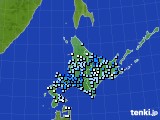北海道地方のアメダス実況(降水量)(2022年07月17日)