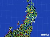 東北地方のアメダス実況(日照時間)(2022年07月17日)