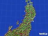 2022年07月17日の東北地方のアメダス(気温)