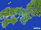近畿地方のアメダス実況(降水量)(2022年07月19日)