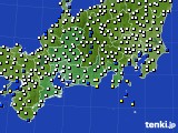 2022年07月19日の東海地方のアメダス(風向・風速)