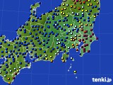 2022年07月21日の関東・甲信地方のアメダス(日照時間)