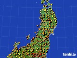 2022年07月21日の東北地方のアメダス(気温)