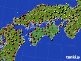 四国地方のアメダス実況(気温)(2022年07月21日)