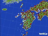 九州地方のアメダス実況(気温)(2022年07月21日)