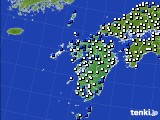 九州地方のアメダス実況(風向・風速)(2022年07月21日)