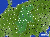 長野県のアメダス実況(風向・風速)(2022年07月22日)