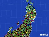 東北地方のアメダス実況(日照時間)(2022年07月24日)
