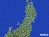 東北地方のアメダス実況(風向・風速)(2022年07月24日)