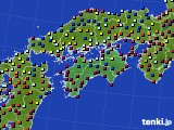 四国地方のアメダス実況(日照時間)(2022年07月25日)