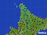 道北のアメダス実況(日照時間)(2022年07月25日)