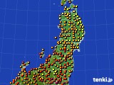 東北地方のアメダス実況(気温)(2022年07月25日)