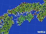 四国地方のアメダス実況(日照時間)(2022年07月27日)