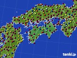 四国地方のアメダス実況(日照時間)(2022年07月28日)